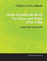Violin Sonatas No.40-43 By Wolfgang Amadeus Mozart For Piano And Violin...