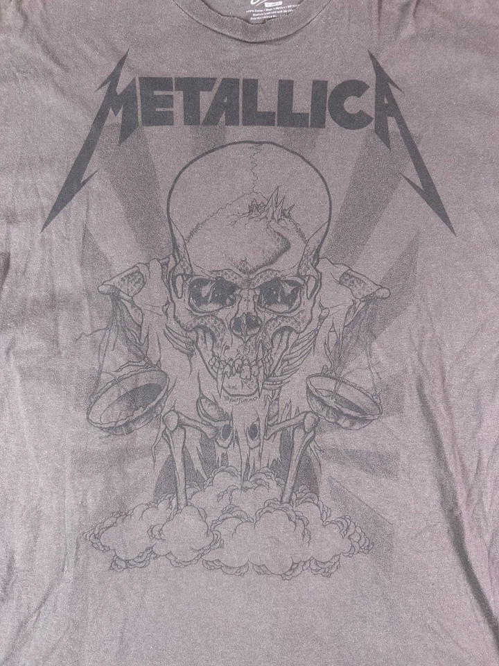Camiseta Metallica Bravado Banda Gráfica Calavera Marrón XL Heavy Metal Rock Foto 2 de 4