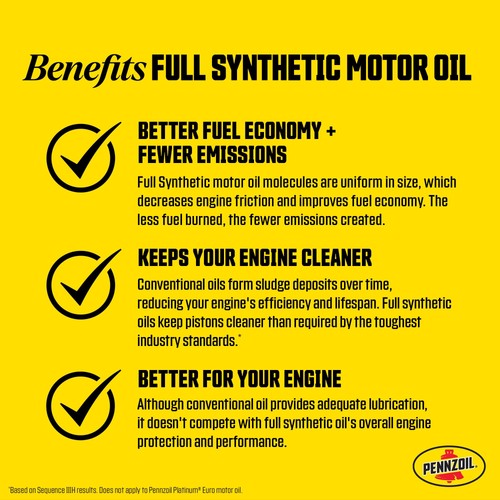 Pennzoil Platinum Euro L Full Synthetic 5W-30 Motor Oil, 1 1 Quart, Yellow  - Picture 6 of 7