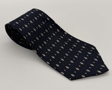 Polo Ralph Lauren Tie 100 Silk Navy Blue Geometric Medallion Made In USA
