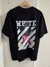 Off White X Mickey Graphic Print Black T-Shirt Cotton Regular Fit S/M/L/XL