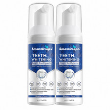 Teeth Whitening Mousse Foam Toothpaste Cleaning Gums Fresh Breath 60ml Pack x 2