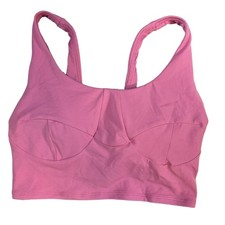 Lululemon Nulu Sports Bra Front Darting Yoga Light Support Pink Blossom Size 4