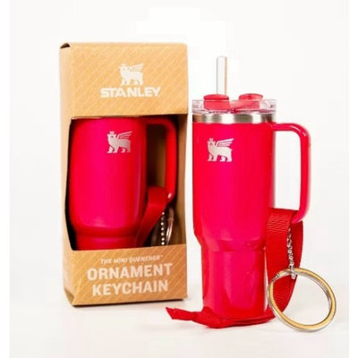 #ad #ad Stanley Water Bottle Keychain Christmas Tree Ornament Red Delicious Charm 2024 $24.00