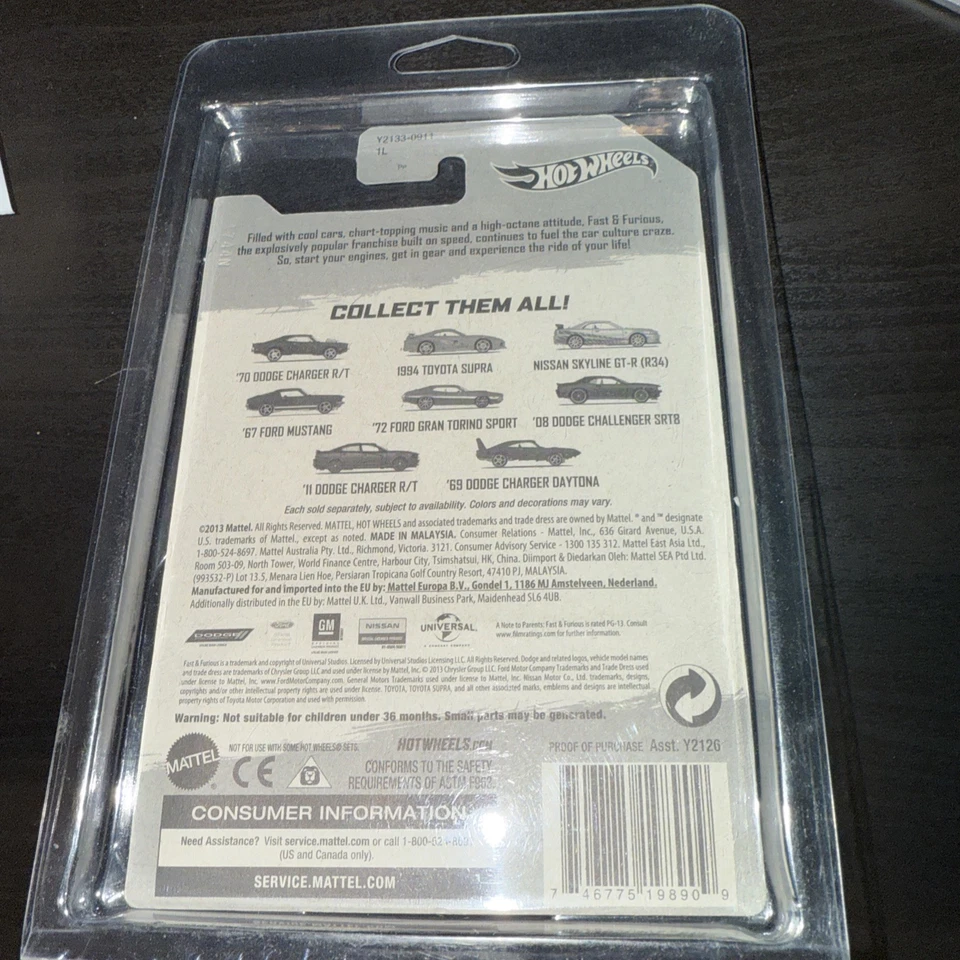 Toyota Supra 2013 Hot Wheels 1/64 Rápido y Furioso Foto 2 de 2