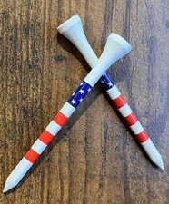 2000 count Bamboo 3 1/4" Stars and Stripes USA Golf Koszulka