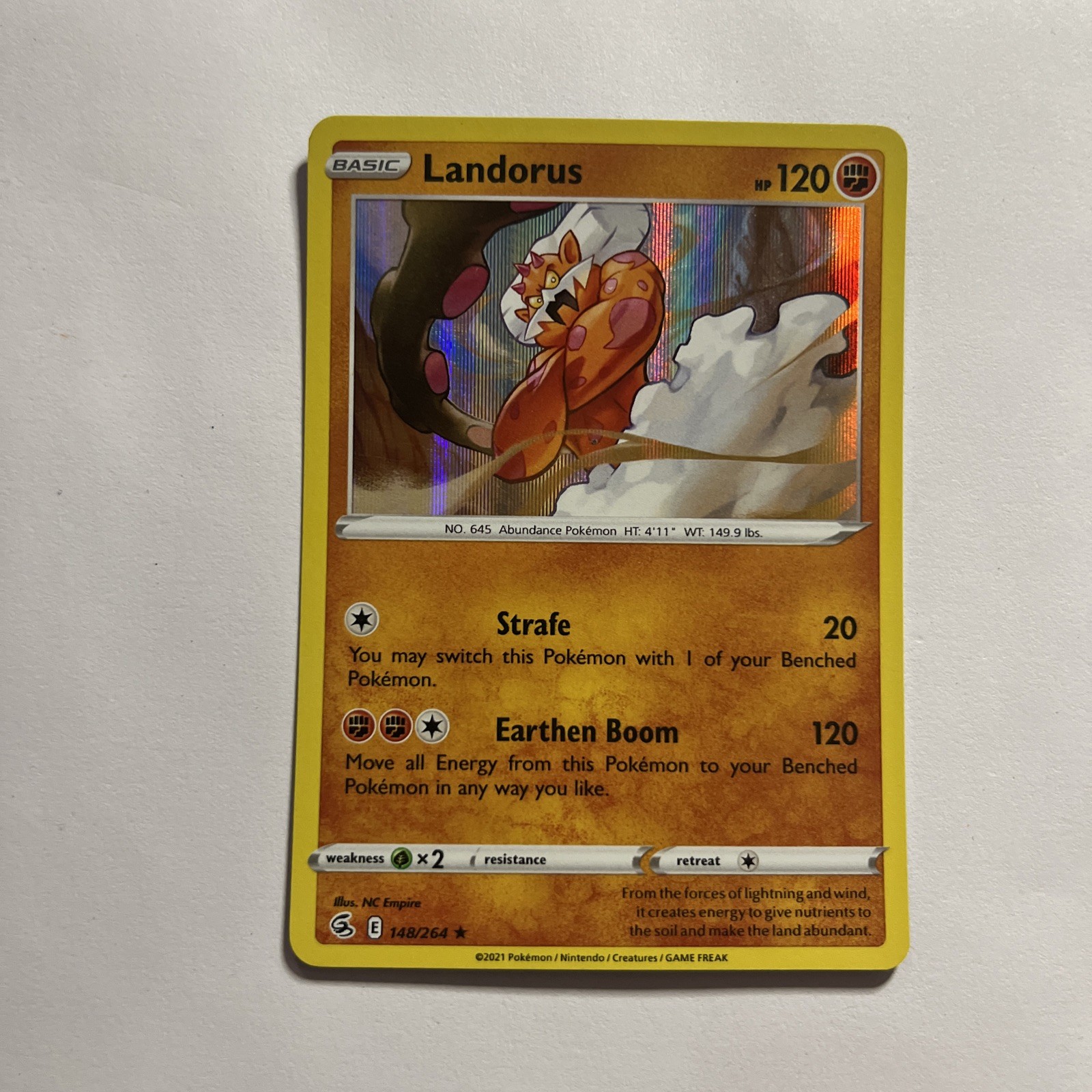 Landorus 148/264 SWSH08: Fusion Strike Holo Pokemon