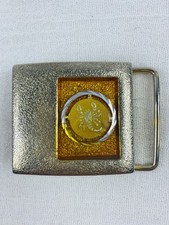 Vintage LEE Zodiac Belt Buckle: Scorpio 2" x 1.75"