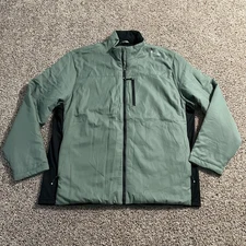 Hi-Tec Jacket Mens Extra Large Green Dri-Tec Water Repellent Insulated Full Zip
