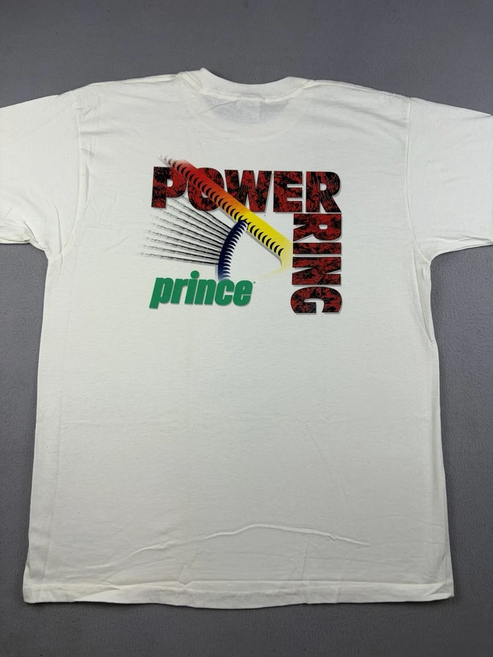 Camisa Tenis Prince Vintage Talla Extra Grande Gráfica Retro Camiseta Hecha en EE. UU. Años 90 Foto 4 de 4