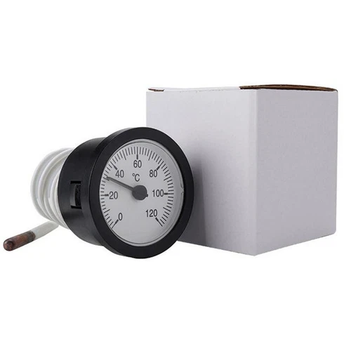 52 mm Zifferblatt Thermometer Kapillare Temperaturanzeige mit Sensor 0-120 ° DHL - Bild 9 von 15