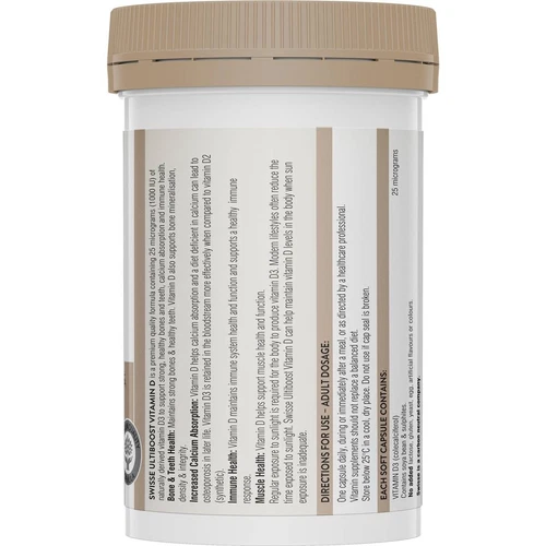 Swisse Ultiboost Vitamin D - 250 Capsules - Picture 2 of 3