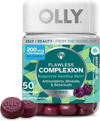 Flawless Complexion Gummy, Clear and Healthy Skin Support, Vitamins E, A, Zin...
