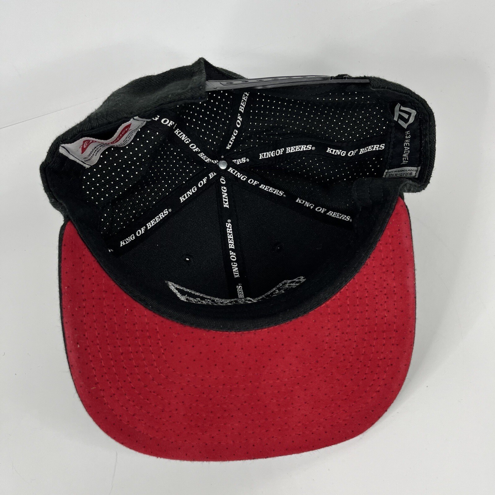 Budweiser Hat Cap Black Baseball Snapback Patch B… - image 7