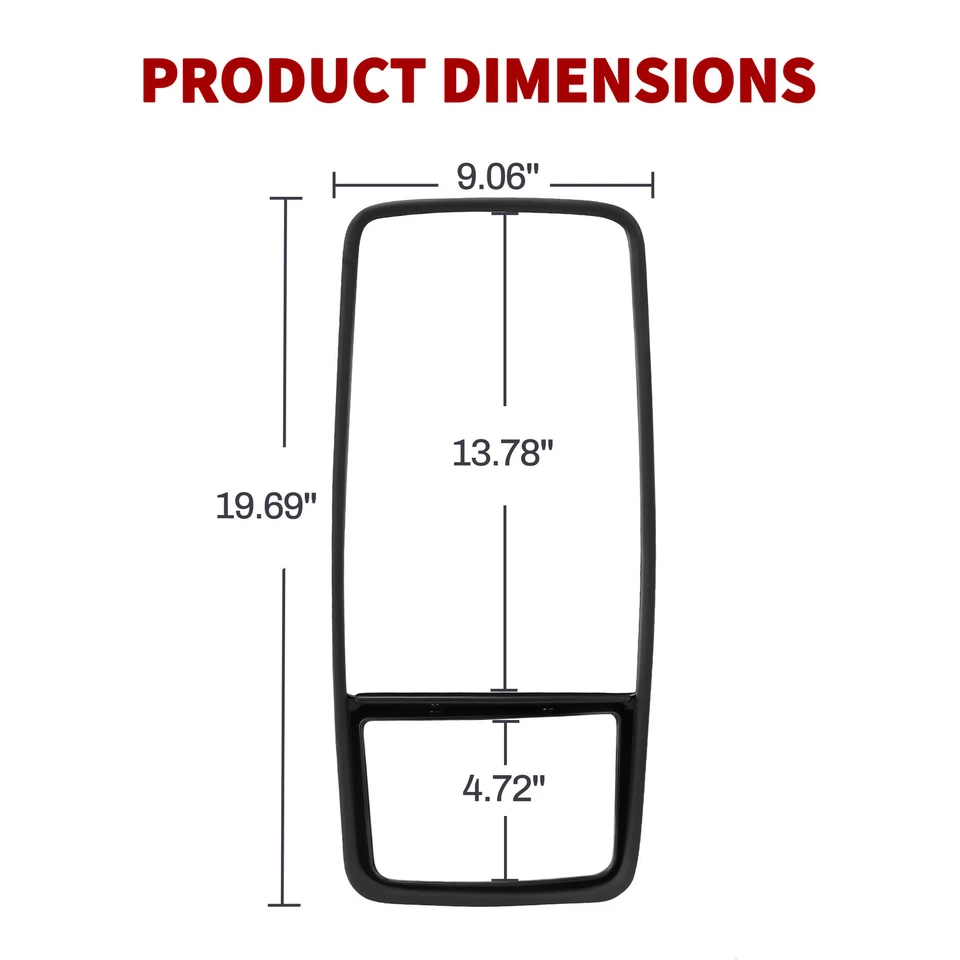 Espejo retrovisor lateral derecho pasajero para 2008-2021 2022 2023 ISUZU NPR NPR-HD NQR NRR Foto 3 de 4
