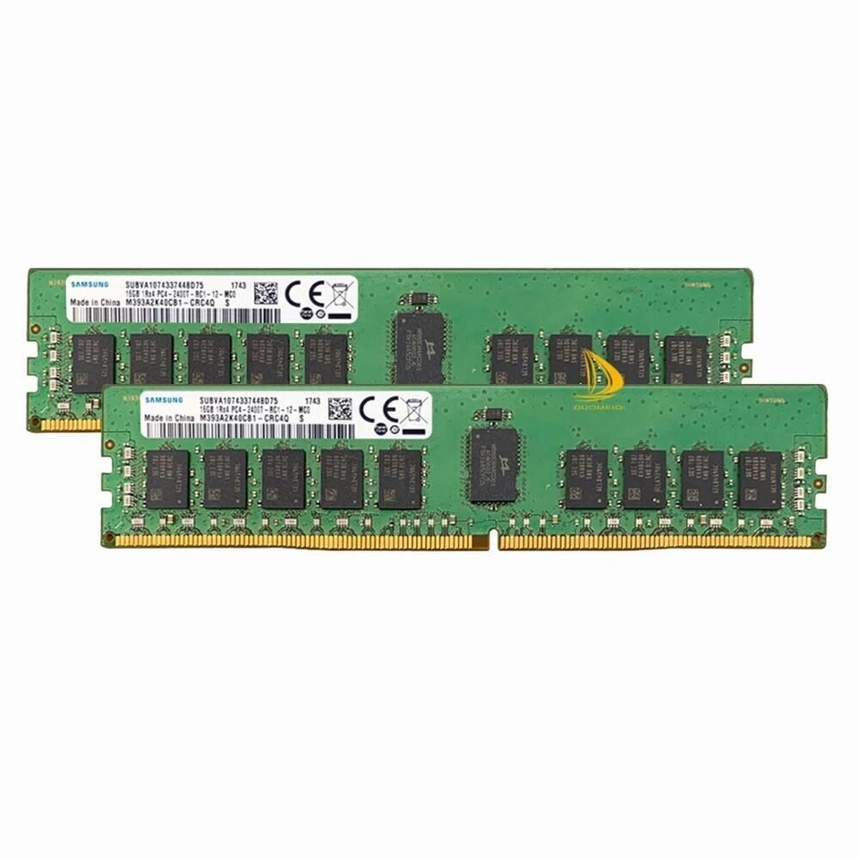 2x 16GB Samsung 1Rx4 PC4-19200 DDR4 2400Mhz 288Pin DIMM ECC SERVER Memory RAM DD - Image 2 of 4