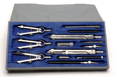 Dietzgen Universal Germany Drafting Basic Student Instrument Kit VTG. Case