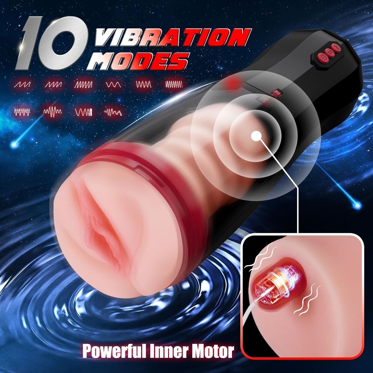 mini vibration motor arduino Male Masturbator Cup Pocket Pussy Men Sex Toys Automatic Thrusting  Vibration main image 0