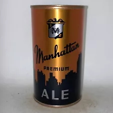 METALLIC! Manhattan ALE REPLICA / NOVELTY beer can, plastic label