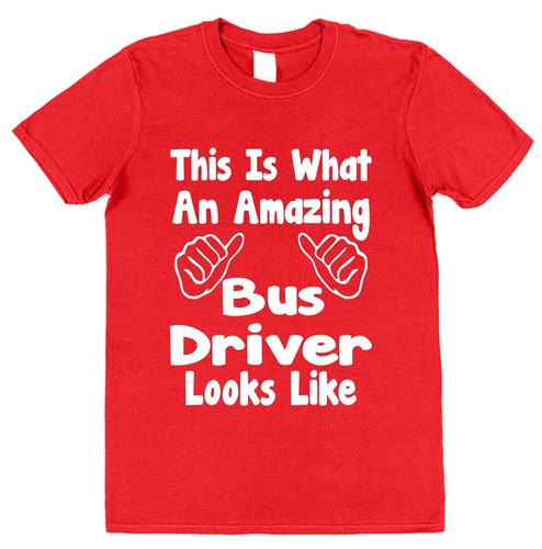Amazing Bus Driver T-Shirt Gift for Coach School Autobus Driving Dad Fathers Day - Picture 3 of 3