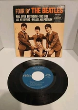 1964 " Four By The BEATLES " EAP 1-2121 Original Press 45 Vinyl & Sleeve