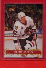 1991-92 proset  team leader jeremy roenick 2/15 rare special