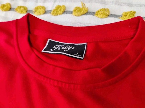 Krisp NYC Men's Red Large Tshirt Short Sleeve Street Wear Best Match Zipper - Picture 3 of 11