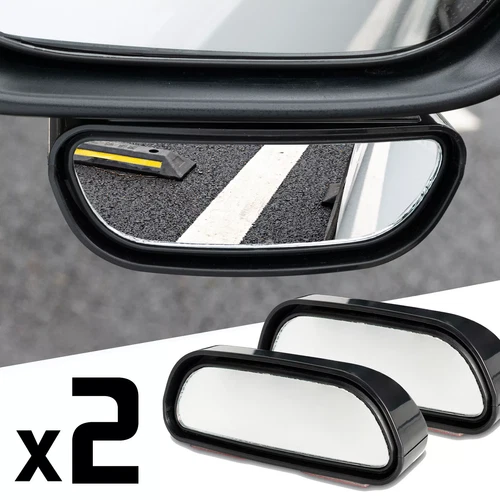 2x Car Universal Stick On Blind Spot Rear View Mirror Wide Angle Rearview Convex