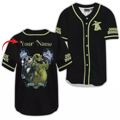 Personalized Jack & Oogie Boogie Bash 2025 Halloween 3D Baseball Jersey Shirt