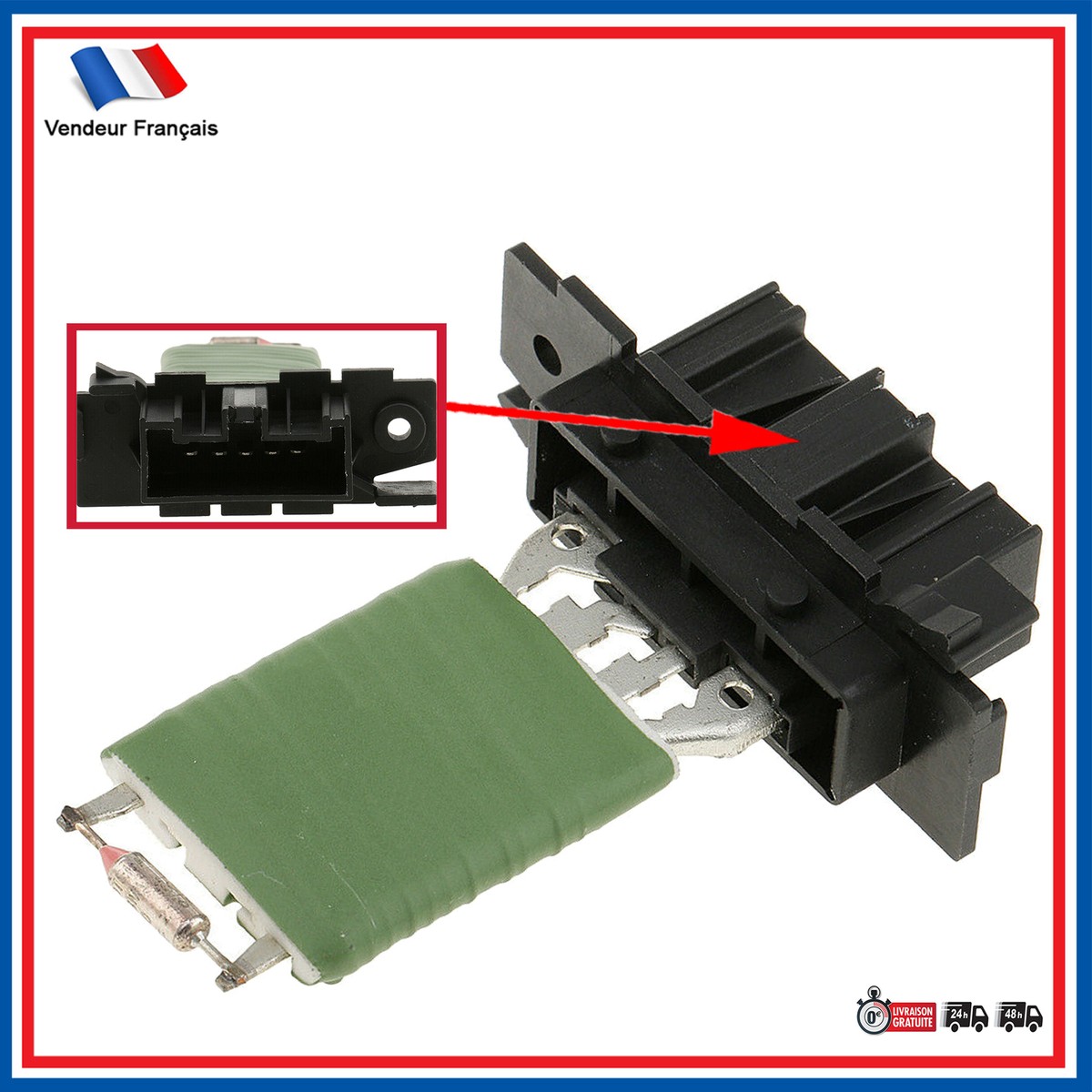Résistance De Chauffage Ventilation - Compatible Peugeot, Citroën, Fiat, Opel, Alfa Romeo - Réf. ST4007 / 6436C4
