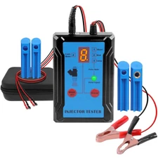 12/24V Fuel Injector Tester Cleaner 8 Pulse Modes 4 Test Leads DIY Cleaning Tool