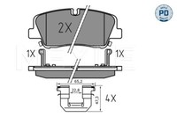 Meyle BremsbeläGe Bremsbelegsatz Hinten Passend FüR Hyundai H350 Bus