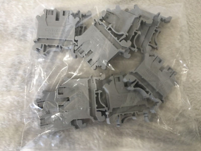 800V 57A 6mm2 UK6N Plastic DIN Rail Terminal Block Gray 10 Pcs New
