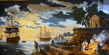 "Port" Printed Needlepoint Tapestry Canvas Collection D'art 13978