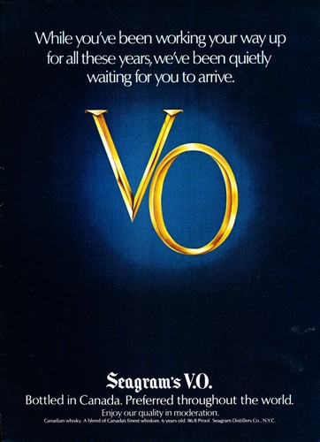 SEAGRAM'S V.O. WHISKY WERBUNG #13 SELTEN ABGEFÜLLT IN KANADA. Bevorzugt im ganzen... - Bild 1 von 2