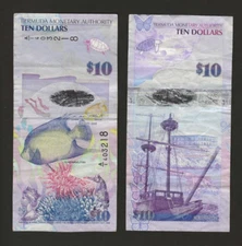 BERMUDA $10 Dollars 2009 (2013), P-59b, A/1 Cossar / Whyte, CIRC, 2nd Variety