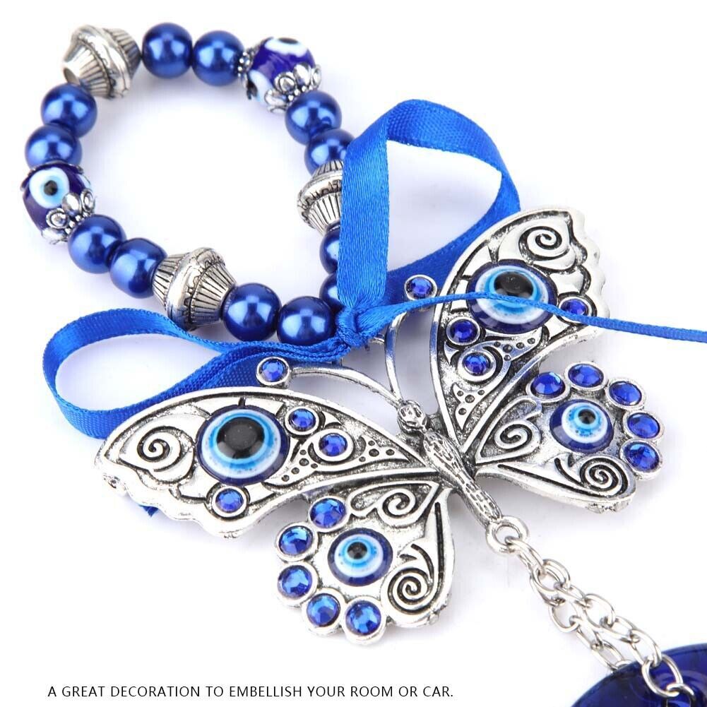 Turkish Blue Evil Eye Blessing Amulet Wall Hanging Home Decor Protector Muslim