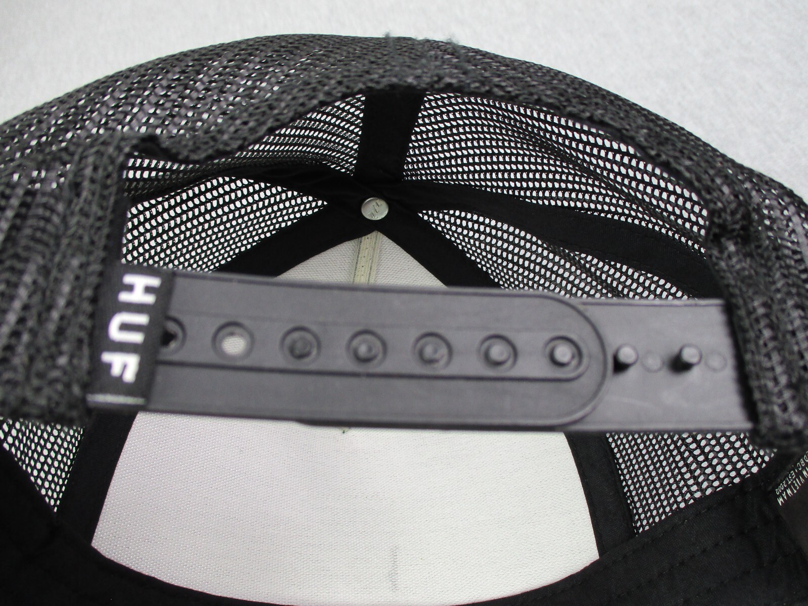 HUF Hat Cap Snap Back Black Adjustable Trucker Lo… - image 6