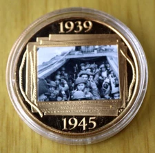 World War WWII Road To Victory Operation Torch 2019 Gibraltar Gold Plated Crown