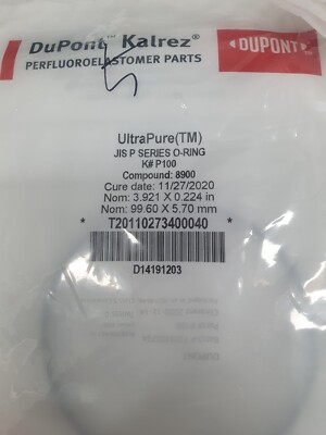 Kalrez K# P100 O-Ring Compound 8900, NEW