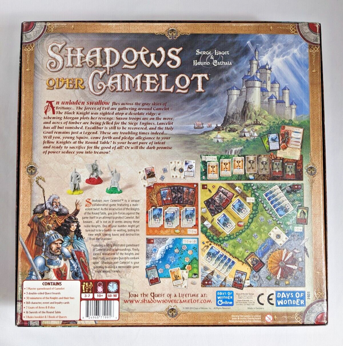 SHADOWS OVER CAMELOT Board Game 100% COMPLETE Days of Wonder 2010 OOP