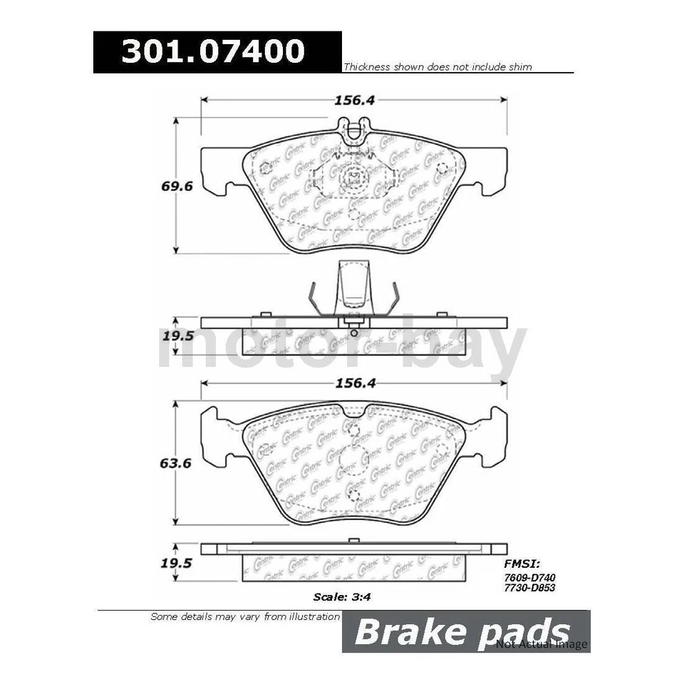 Pastillas freno delanteras traseras mercedes-benz e320 2002 2001 2000 1999 1998 1997 1996 Foto 2 de 4