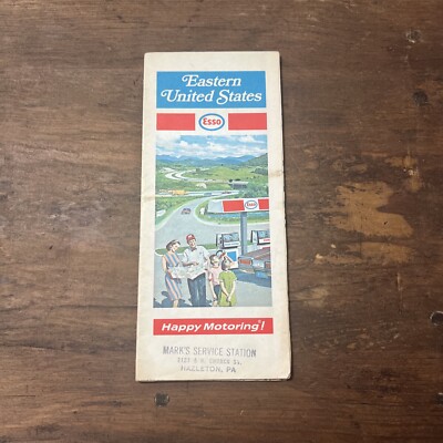 1951 ESSO Road Map Eastern UNITED STATES