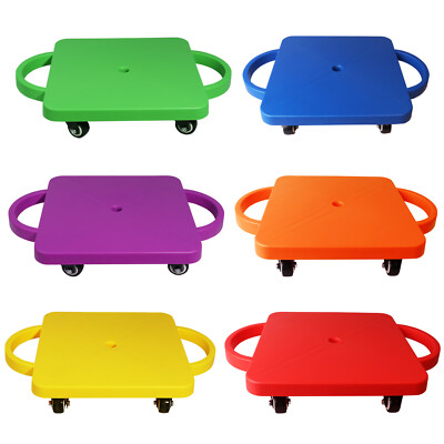 Sitting Scooter Board w/Handles. Floor Sliding Scoot Board for Kids Ages 6-12