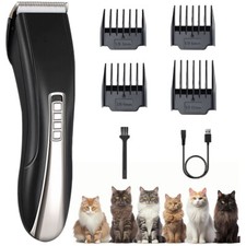 Dog Cat Pet Grooming Kit Rechargeable Cordless Electric Hair Clipper Trimmer Set