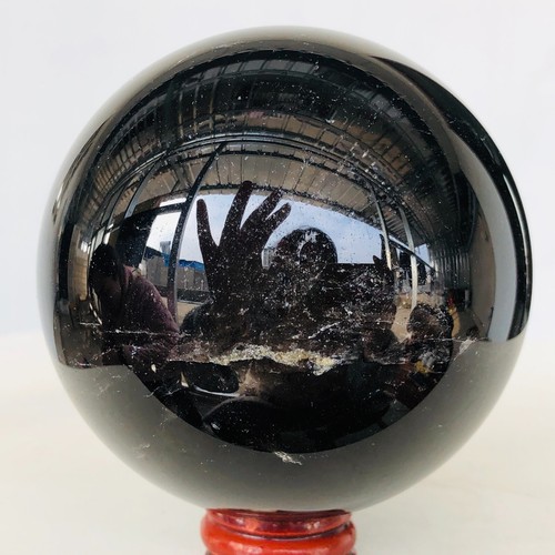 940g Natural Black Smokey Quartz Crystal Sphere Mineral Specimen Healing AH228 - Picture 4 of 14