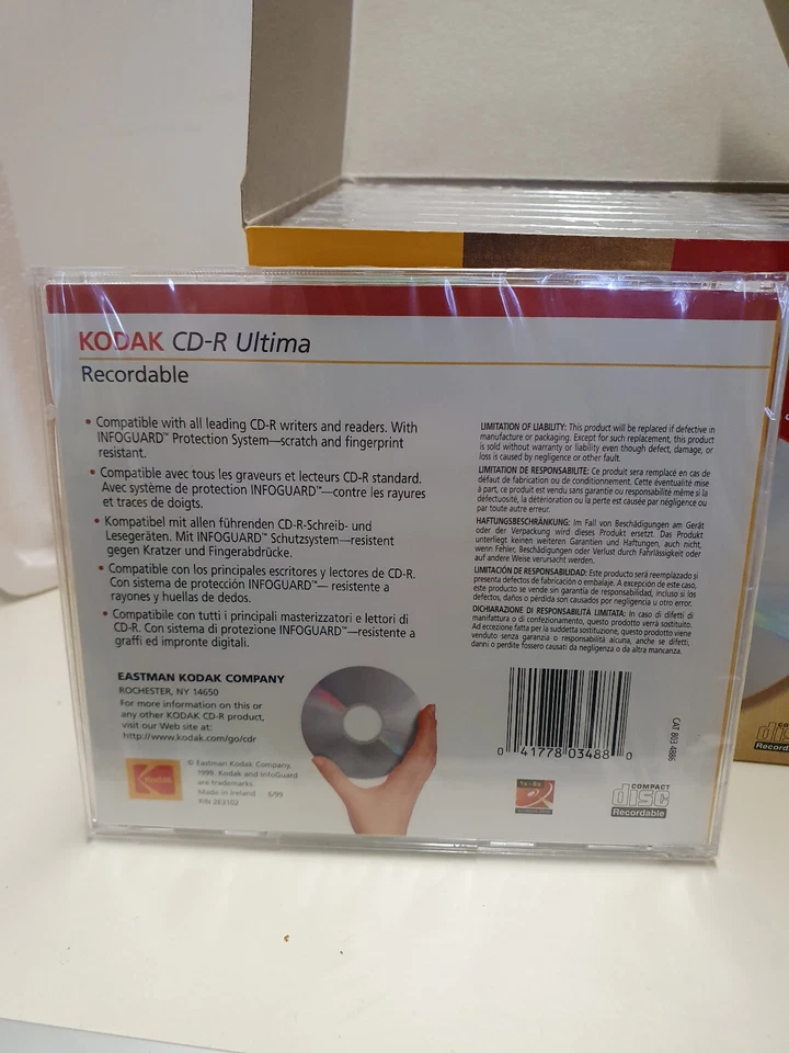 Kodak CD-R ULTIMA 650 MB / 74 Min 10 Stück Neu verschweißt ( intern 1) - Bild 2 von 4