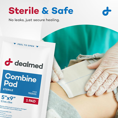 Abdominal Combine Pads | Individually Wrapped, Absorbent, Latex-Free, Non Adh...