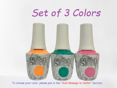 Harmony Gelish Soak-Off Gel Polish - SET OF ANY 3 COLORS x 0.5oz