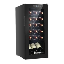 Home Bar Digital 18 Bottle Wine Cooler Fridge Cellar 41-64°F Beverage Champagne